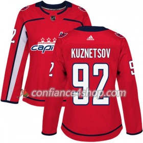 Adidas Maillot de Hockey Washington Capitals Evgeny Kuznetsov 92 2017-2018 Rouge Authentic - Femme